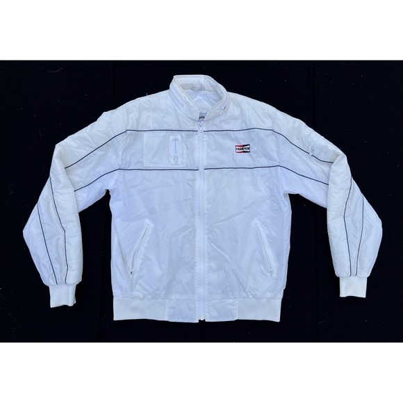 Vintage Champion Racing Jacket Mens Large Windbreaker Swingster Full Zip 80s - Picture 1 of 7